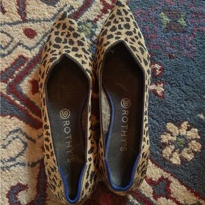 Leopard Point Rothy’s flats size 10